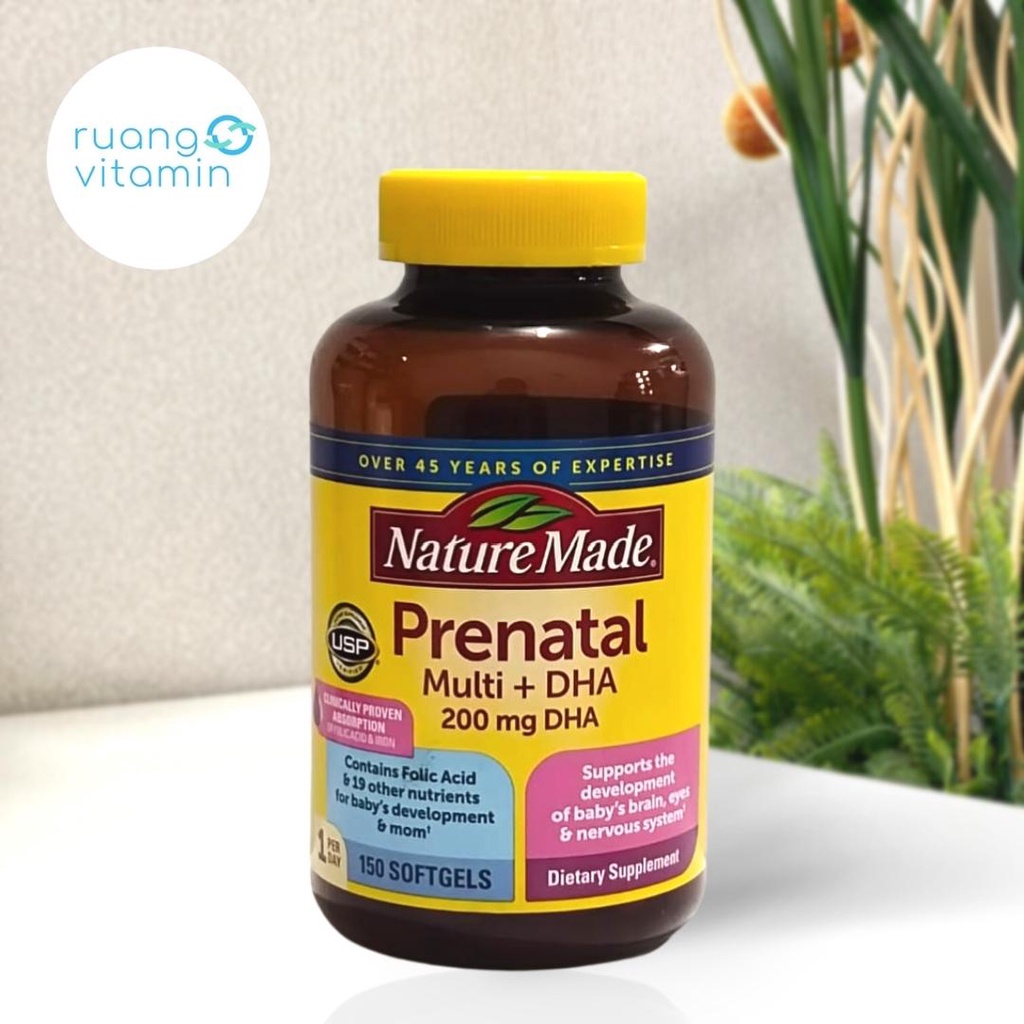 Jual NATURE MADE Prenatal Multi + DHA 200mg (150 Softgels) | Shopee ...