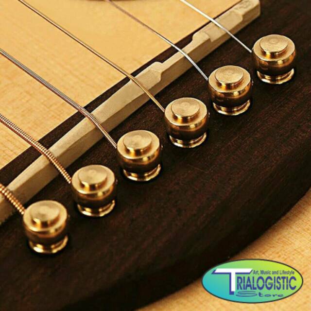 Pin Bridge Gitar Bahan Logam