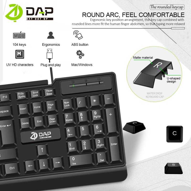 DAP Portable Mini Multimedia Keyboard D-M8171 High-Speed Universal Ser