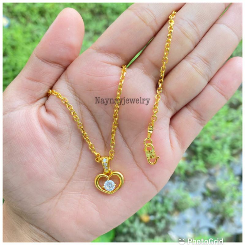 kalung koin 91 warna 24k / love mata bambu