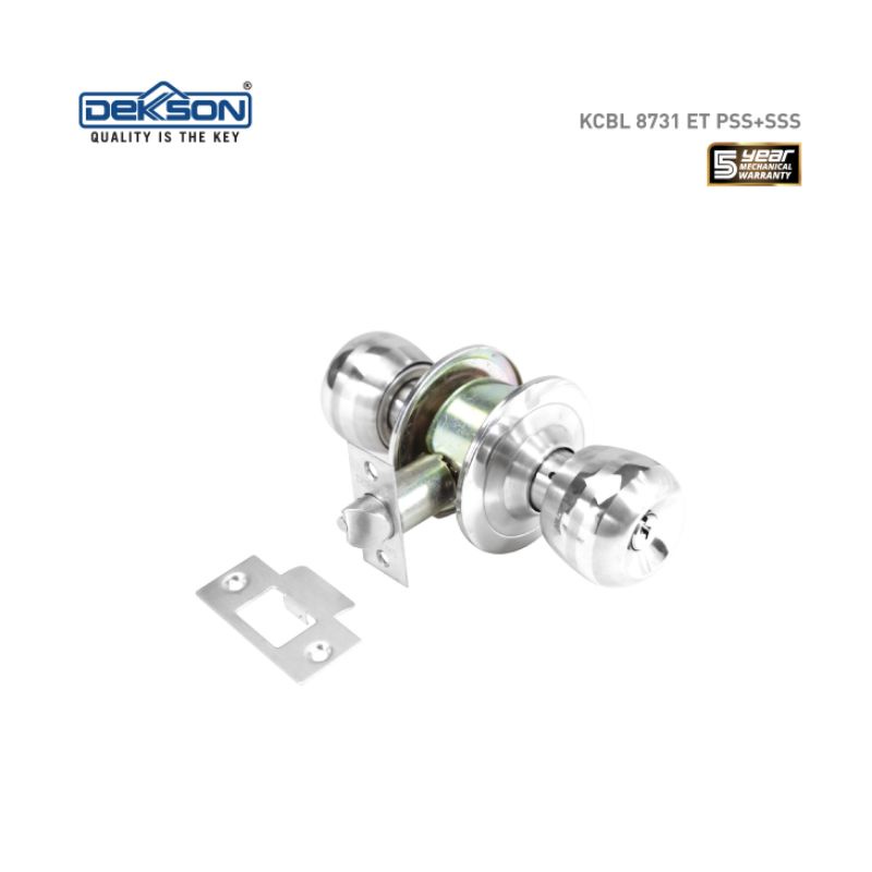 Kunci Bulat Dekson Dekkson KCBL T9587 ET SSS Handle Knob Gagang Lockset T 9587 Pintu Kamar Mandi
