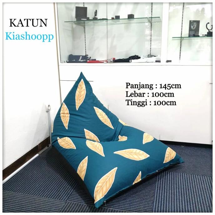 

SOFA BEAN BAG TRIANGLE SIZE L + ISI STYROFOAM - KATUN MOTIF AUNTUM XCD645DF