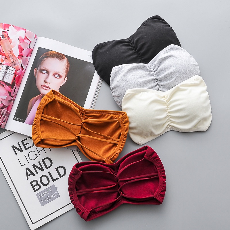 Bra Fashion Wanita BH Sexy Tanpa Tali Model X TALI SILANG BELAKANG Tanpa Kawat 1NUMBER