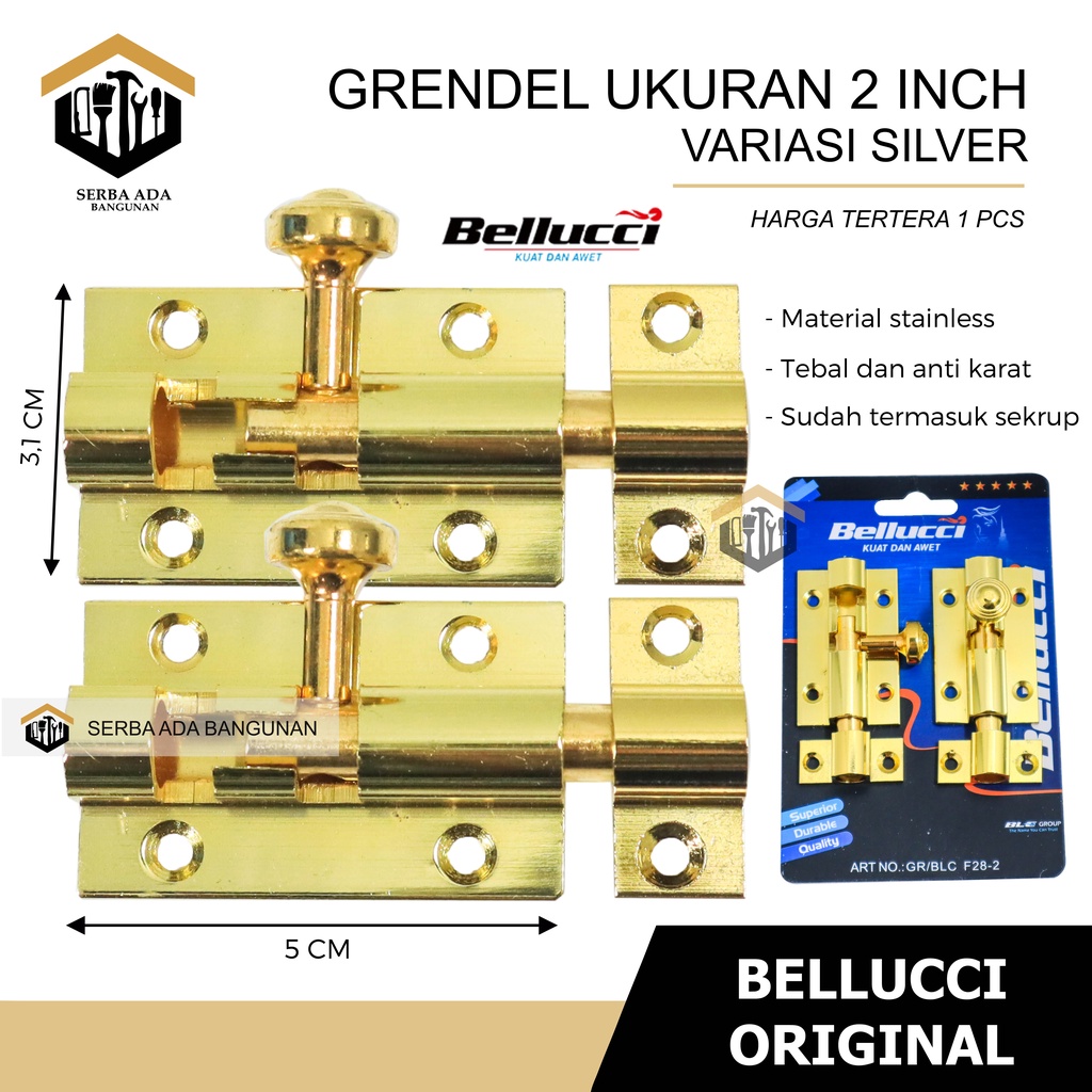 Grendel Bellucci F28-2 Nb | Grendel BLC | Grendel Slot ( 1 PACK ISI 2 PCS ) original 100%