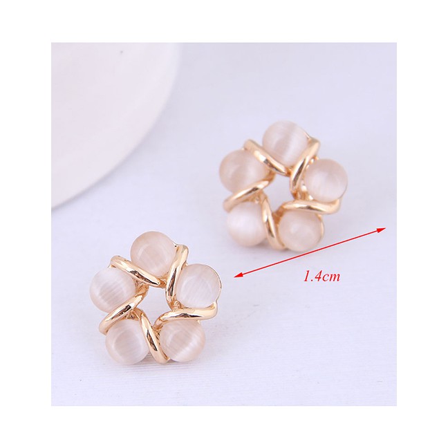 LRC Anting Tusuk Fashion Gold Opal Earrings A58423
