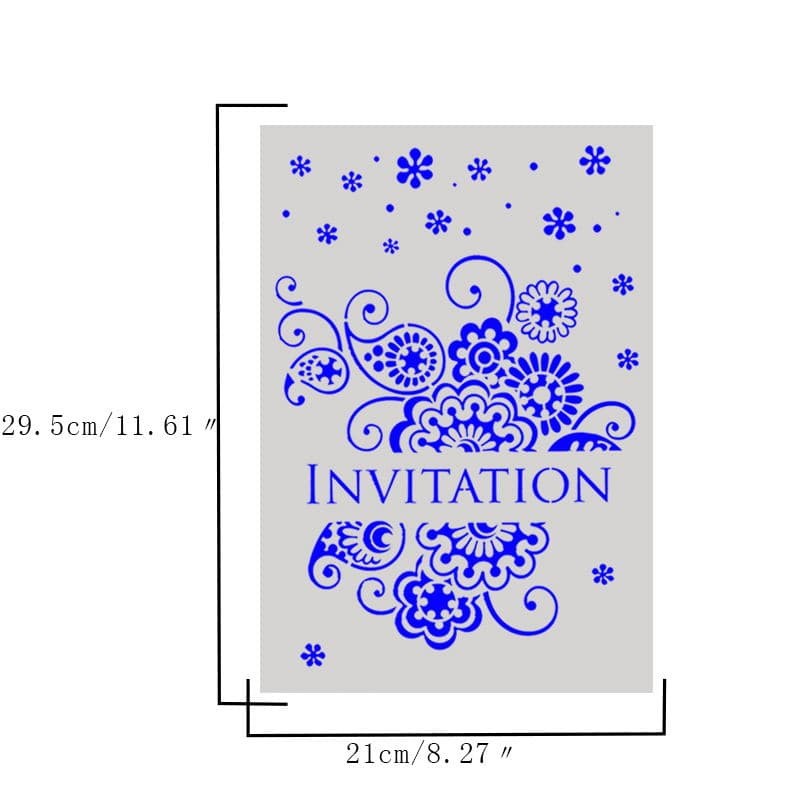 Plastic Stencil - Invitation Pattern (29,5x21,0cm)