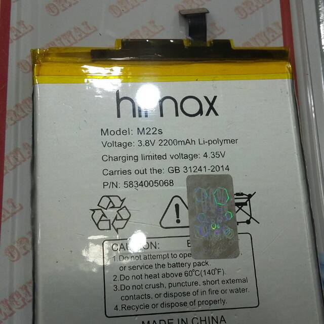 Baterai Batrai Himax M22S Himax X1