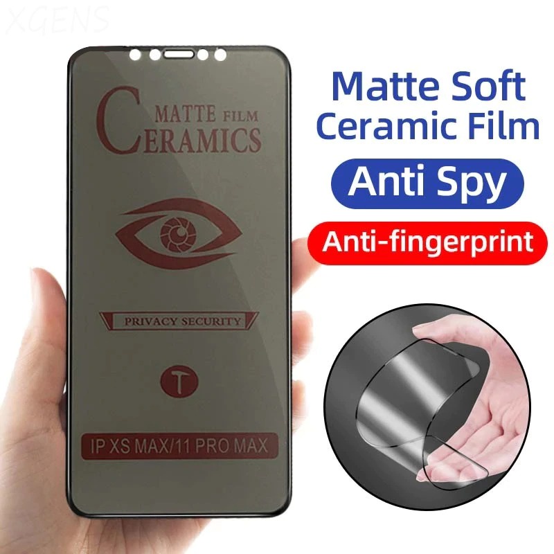 (GARANSI GANTI BARU) Tempered glass spy matte ceramic anti pecah for NEW type IPHONE 14/14 PRO/14 PLUS/14 PRO MAX/6/6S/6S PLUS/6 PLUS/7/7 PLUS/8/8 PLUS/SE 2021/X/XS/XR/XS MAX/11/11PRO/11PRO MAX/12/12PRO/12PRO MAX/12 MINI/13/13 PRO/13PR0 MAX/13MINI KINGACC