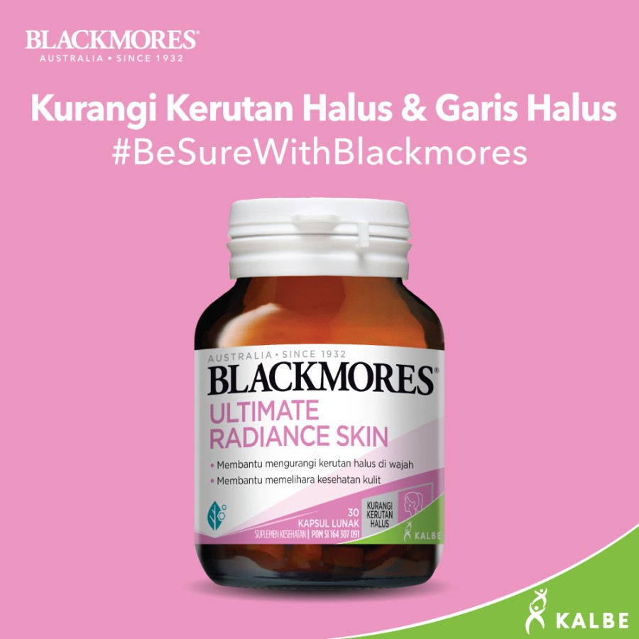 Blackmores Ultimate Radiance Skin Marine Q10 30 Kapsul Suplemen Kesehatan Kulit Kuku Rambut BPOM Kalbe