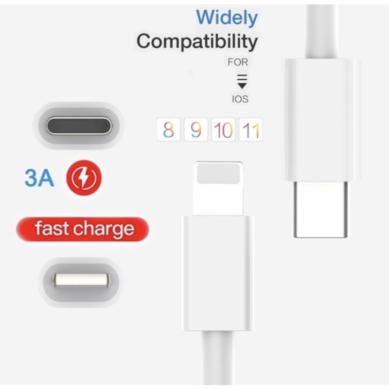 Kabel Data PD USB-C to Lightning 18W - Kabel Data Lightning - Kabel Data Iphone 11 Pro Max