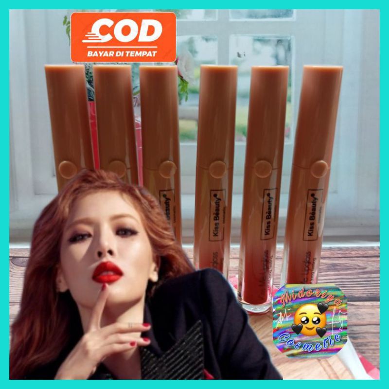 LIPGLOSS KISS BEAUTY KISS ME/ LIPCREAM BEAUTY PANJANG KISS ME/ LIPCREAM BIBIR LIPSTIK LIPGLOSS TERMU