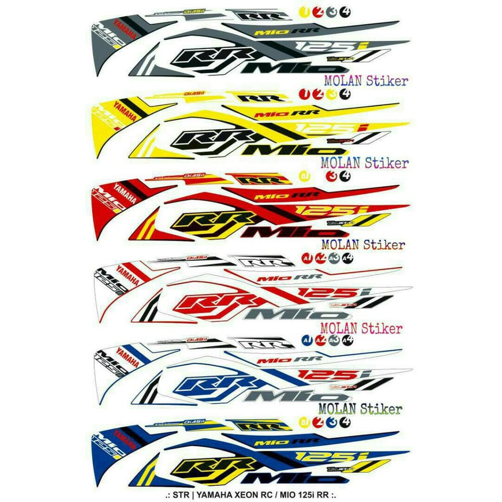 Sticker Striping Variasi Thailand Thailook Xeon Rc (MIO 125i RR) f965