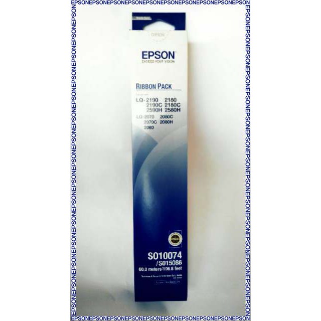 Ribbon/Pita Pack/Refill LQ ∬ 2170/2180/2190 Ori Epson 10074 Original Black/Hitam ♖ L0 SM Q1