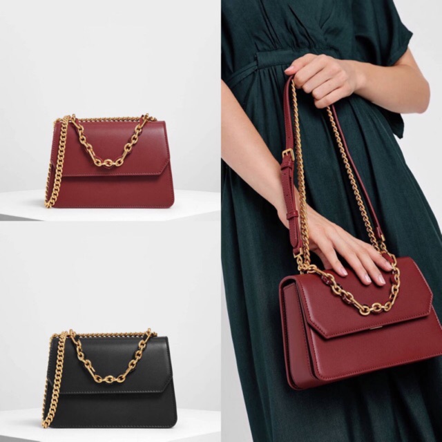 CK cHainn link front flapp bag