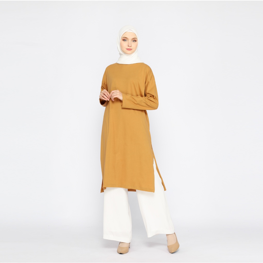 Baju Tunik Wanita Kaos Oversize Hijab Friendly Cotton Super comfy Adem Anti Gerah