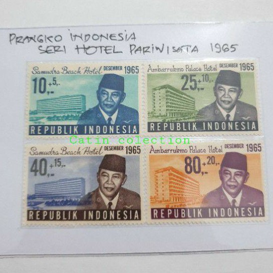 

Perangko Indonesia Set Seri Hotel Pariwisata tahun 1965 kondisi baru / mint