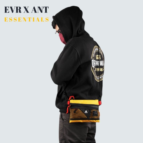 ☀ EVR X ANT ☀ - Sling Bag Sacoche Pria Jaring - Green Com - Tas Selempang Pria.