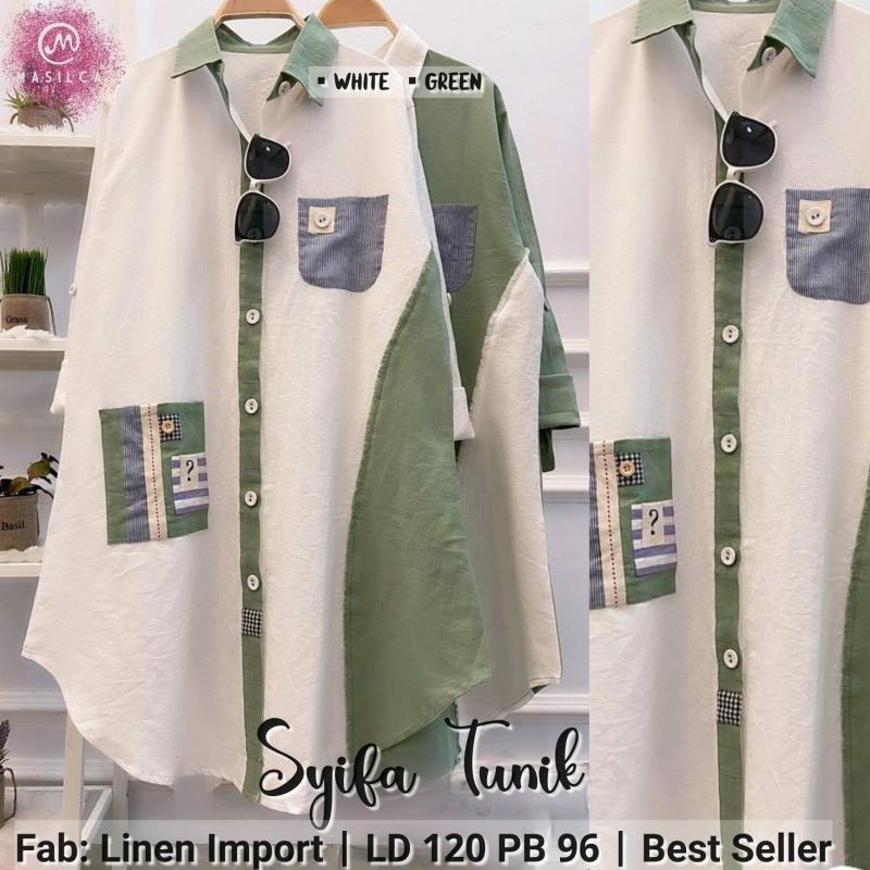 SYIFA TUNIK KATUN//KEMEJA KATUN SYIFA//TUNIK KATUN LINEN
