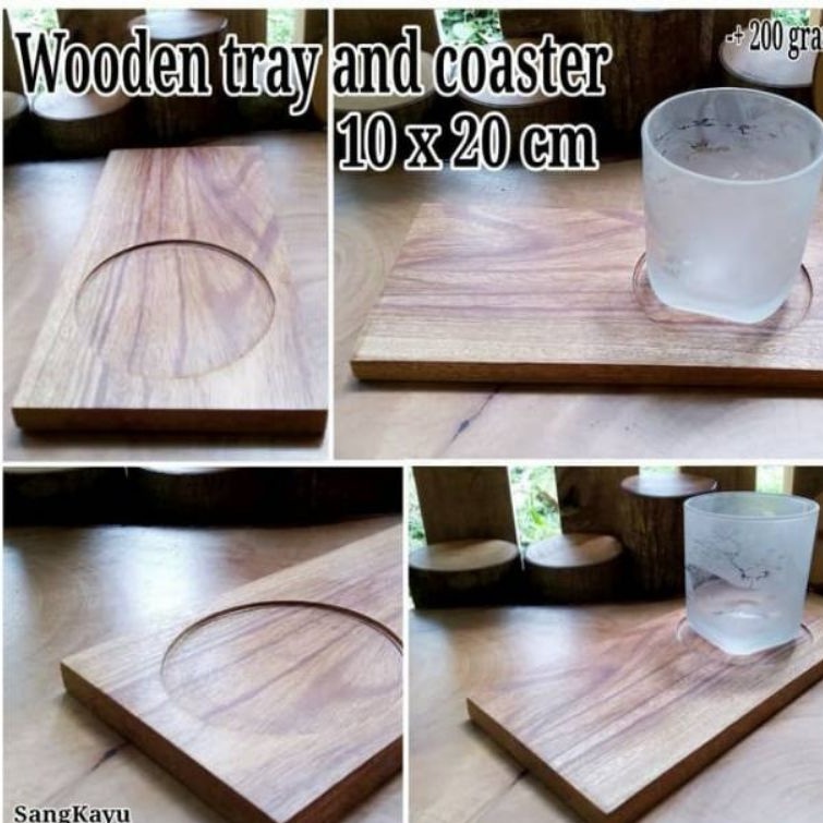 Papan kayu custome wooden board bahan daun meja kayu plate piring nampan tatakan coaster baki