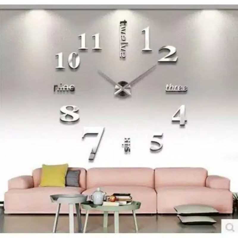 hiasan dinding jam dinding jumbo diy 150cm jam dinding besar dan jumbo jam dinding tempel tembok pajangan dinding hiasan jam dinding aesthetic dinding ruang tamu jam dinding unik jam dinding murah jam dinding gold-4