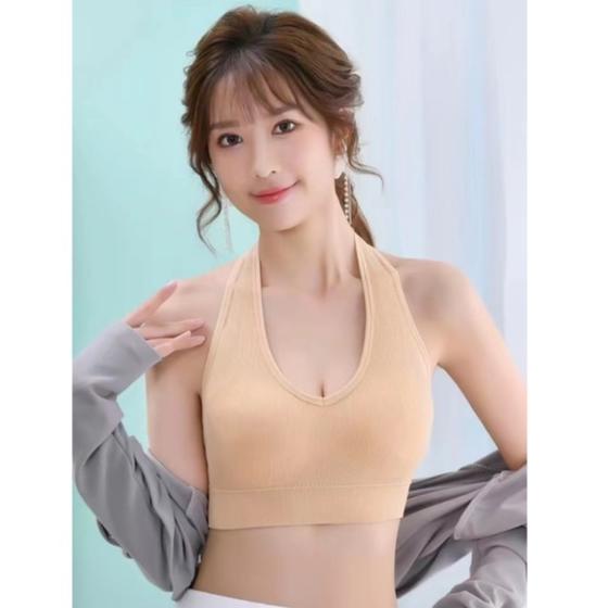 Pilih Ini--HOHO_HWANG (B-301) Bra Wanita Model One-Piece Bra Bralette Push Up ikat leher