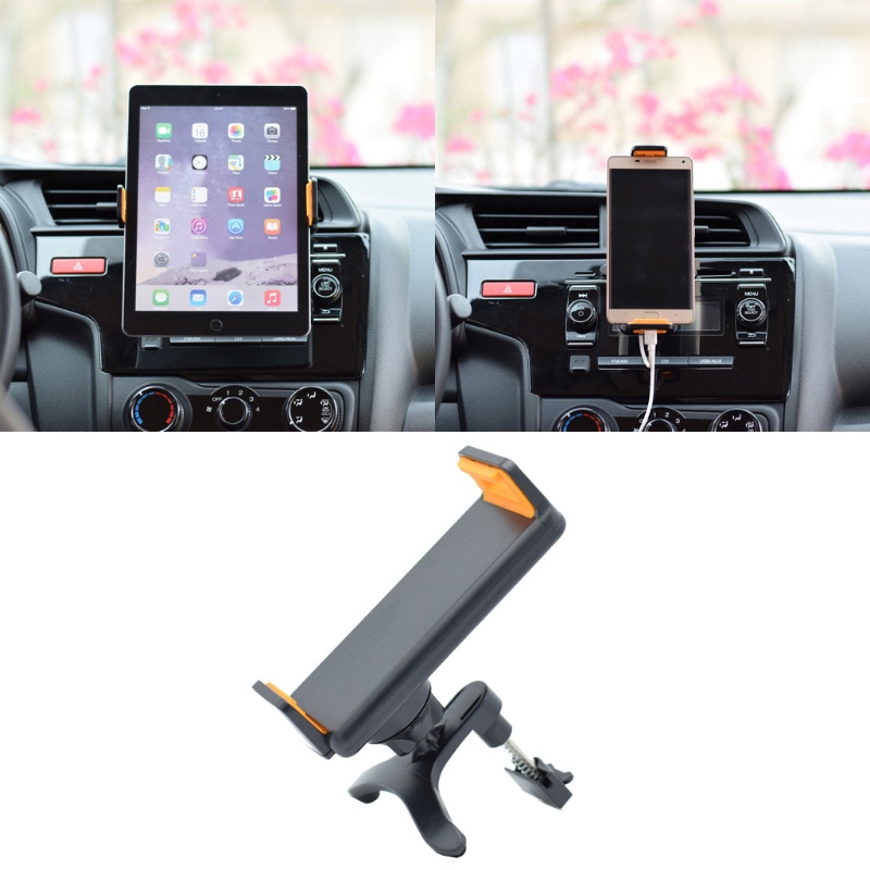 Gro Stand Holder Smartphone / Tablet / GPS 4-10 &quot;Rotasi 360 Derajat Untuk Ventilasi Ac Mobil