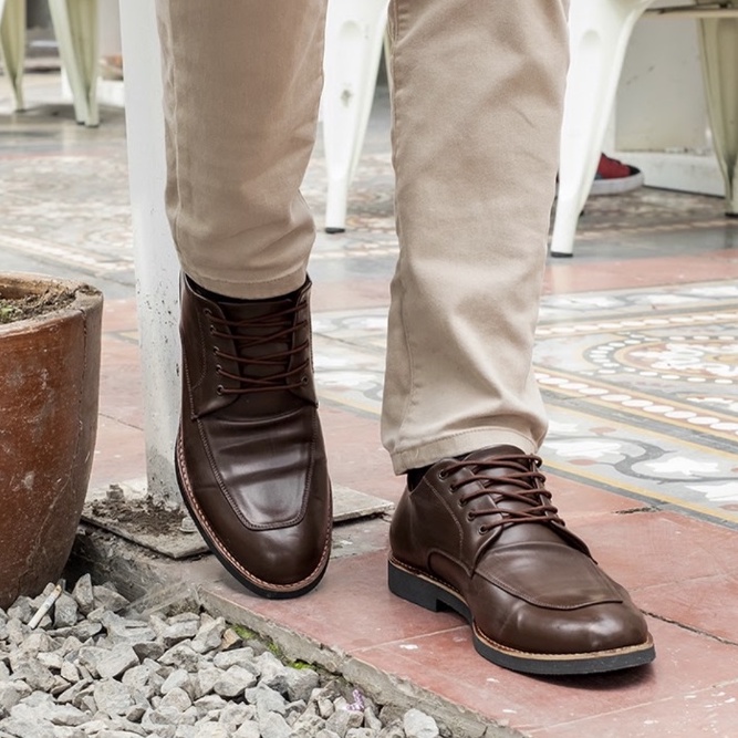 ALAVES BROWN |ManNeedMe x Lvnatica| Sepatu Pantofel Pria Formal / Kantor - Derby Shoes ORI