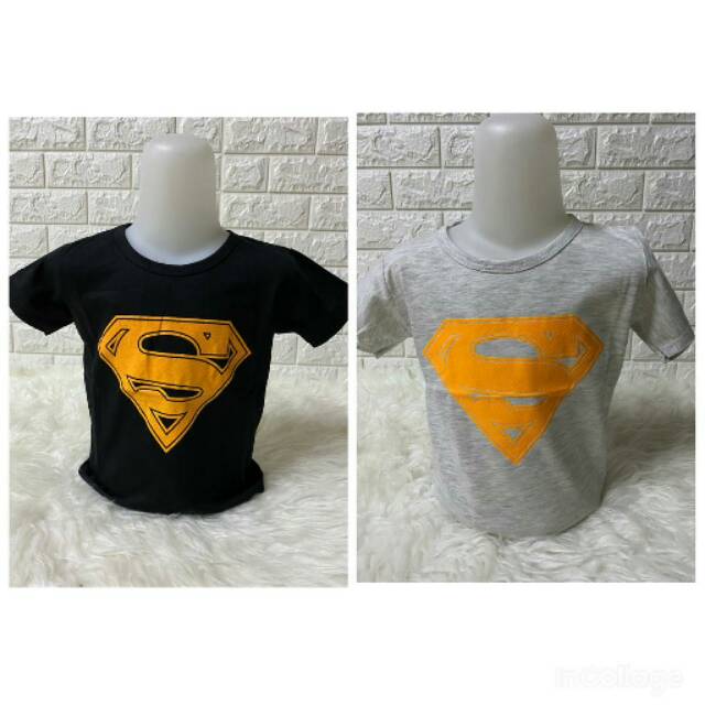 Kaos anak2 (SUPERMAN)  1-9 tahun glow in the dark