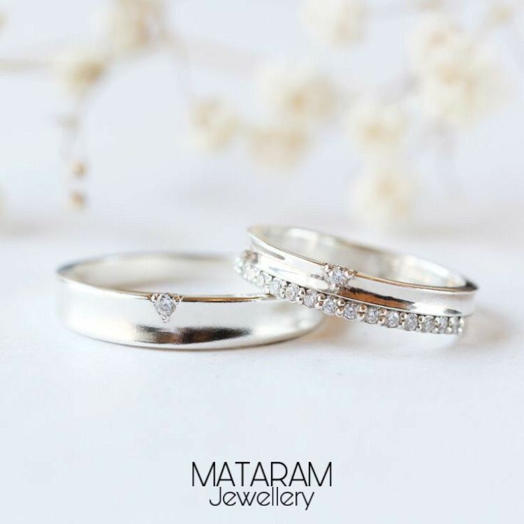 Cincin Kawin Bandung Couple Palladium Kadar 5% - Bebas Request Model Cincin Custom By Mataram Jewell