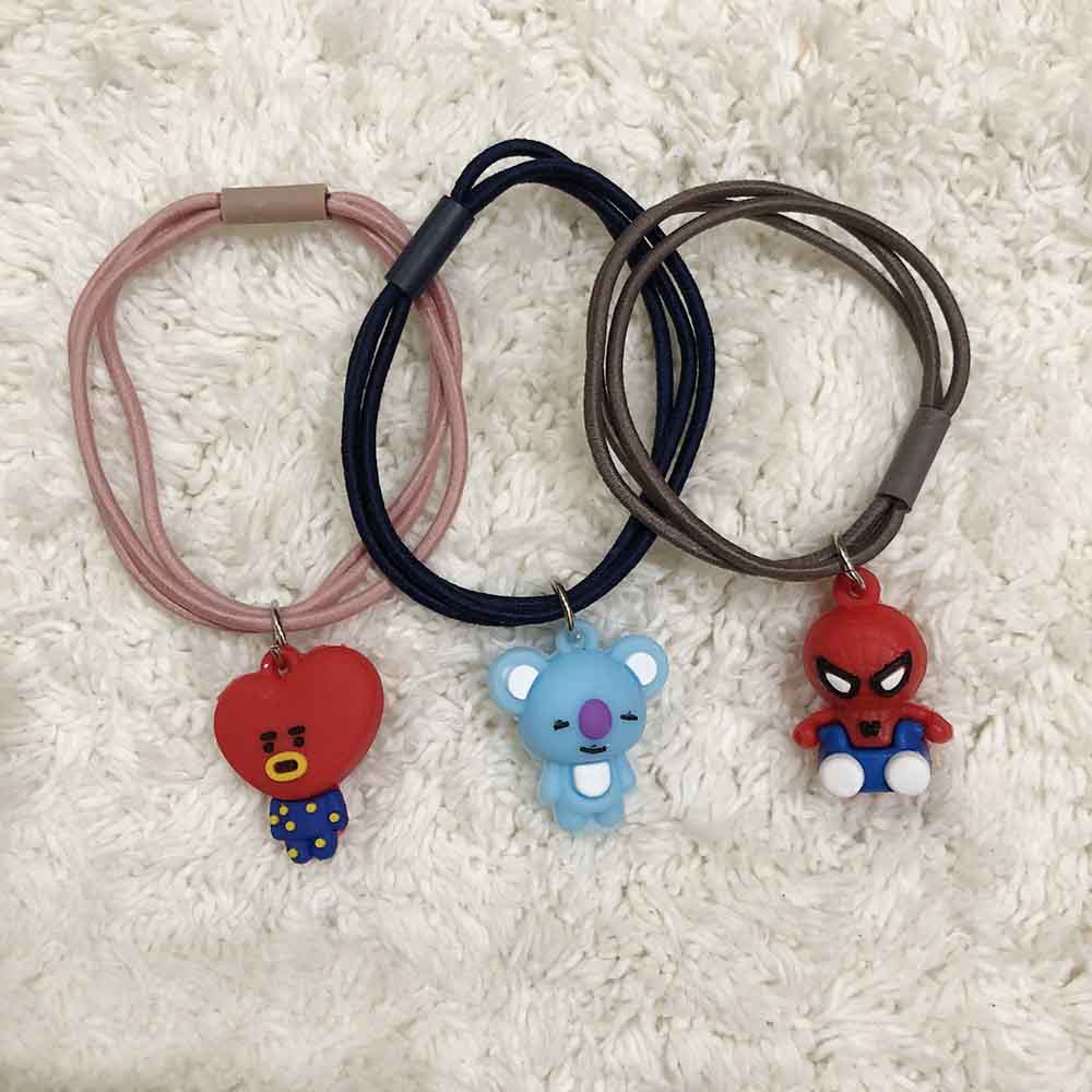 IKAT RAMBUT KARTUN MIX BTS BT21 RAMBUT IMPORT MURAH-1PCS