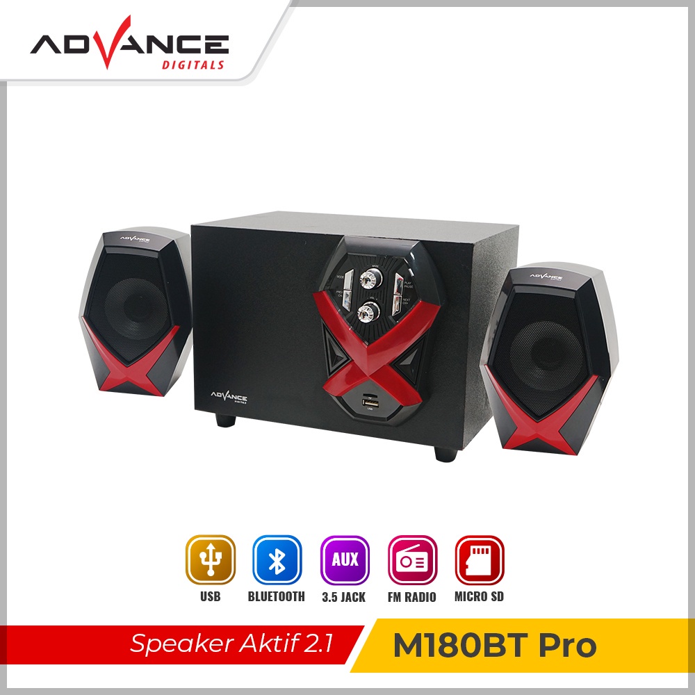 Advance Digitals M180BT PRO Speaker Aktif Bluetooth Hitam | Garansi Resmi Advance