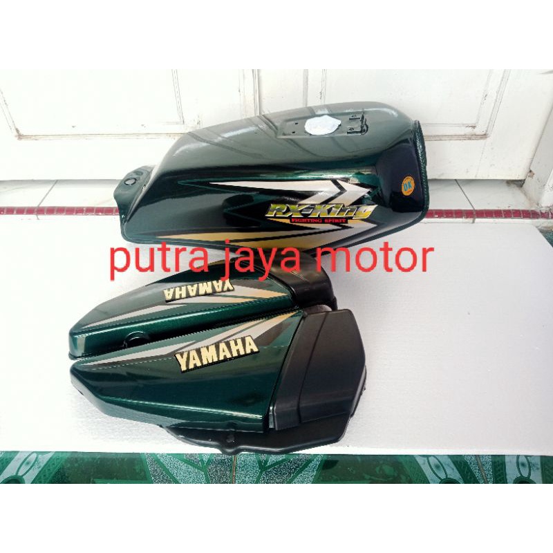 bodi set RX king tahun 2002 warna hijau pnp RX spesial-Tangki+tutup aki