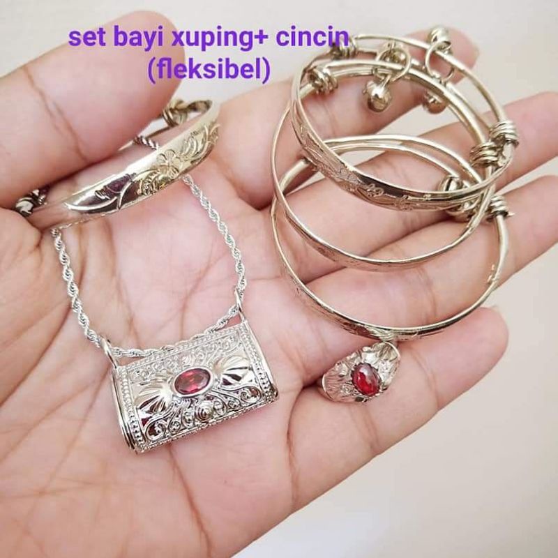 promo set  gelang bayi 3 bulanan atau 6 bulanan bahan xuping