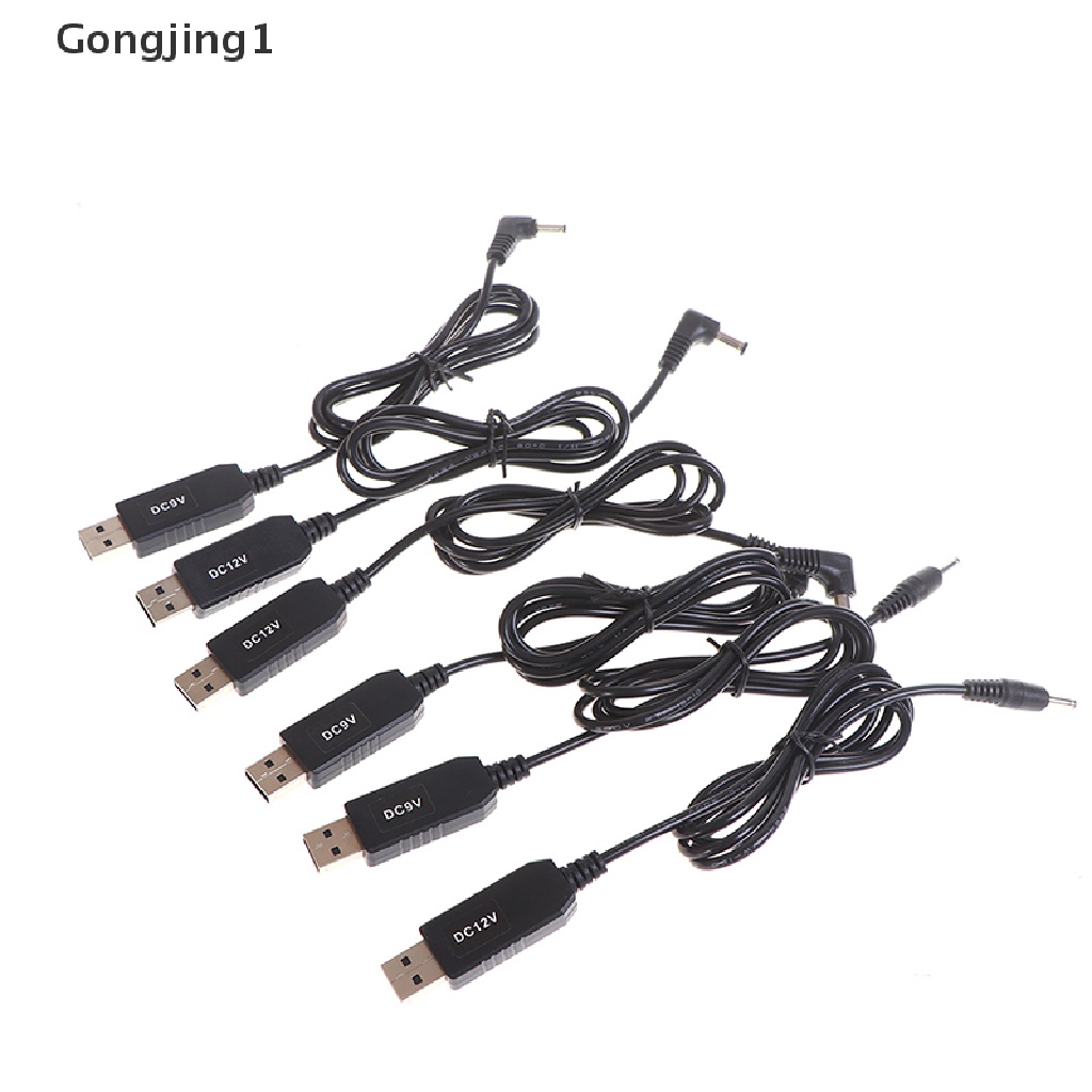 Gongjing1 Kabel Adapter Step UP power boost USB DC 5V Ke 9V 12V 3.5x1.35mm 5.5x2.1mm