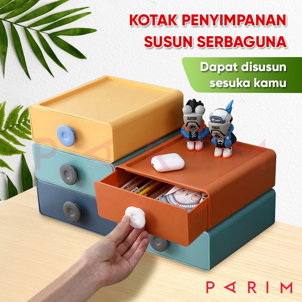 PARIM Kotak Laci Mini kotak penyimpanan Rak Kantor Laci Penyimpanan Serbaguna YK DESIGN PR-133