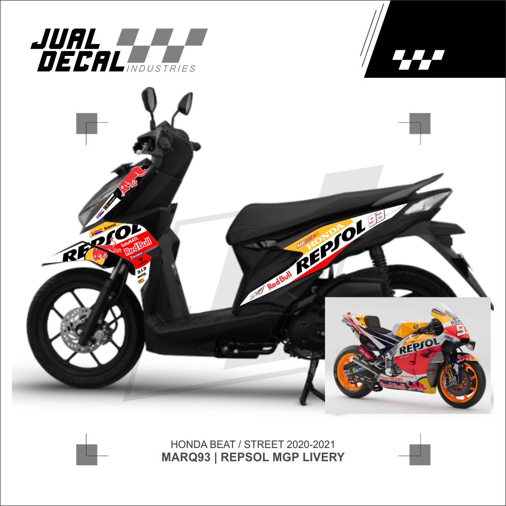 Striping Motor Beat 2021 | Stiker Honda Beat Street 2021| REPSOL MARQUEST LIVERY