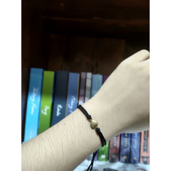 Gelang Love Bronze Benang Rajut polyester