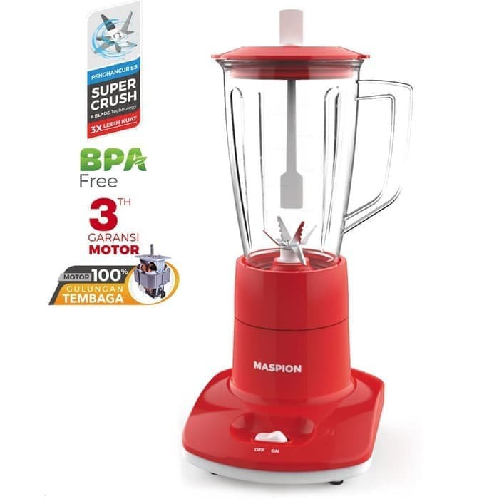 MASPION blender plastik kuat MT 1261 PL / penghancur es batu MT1261PL - 1261PL