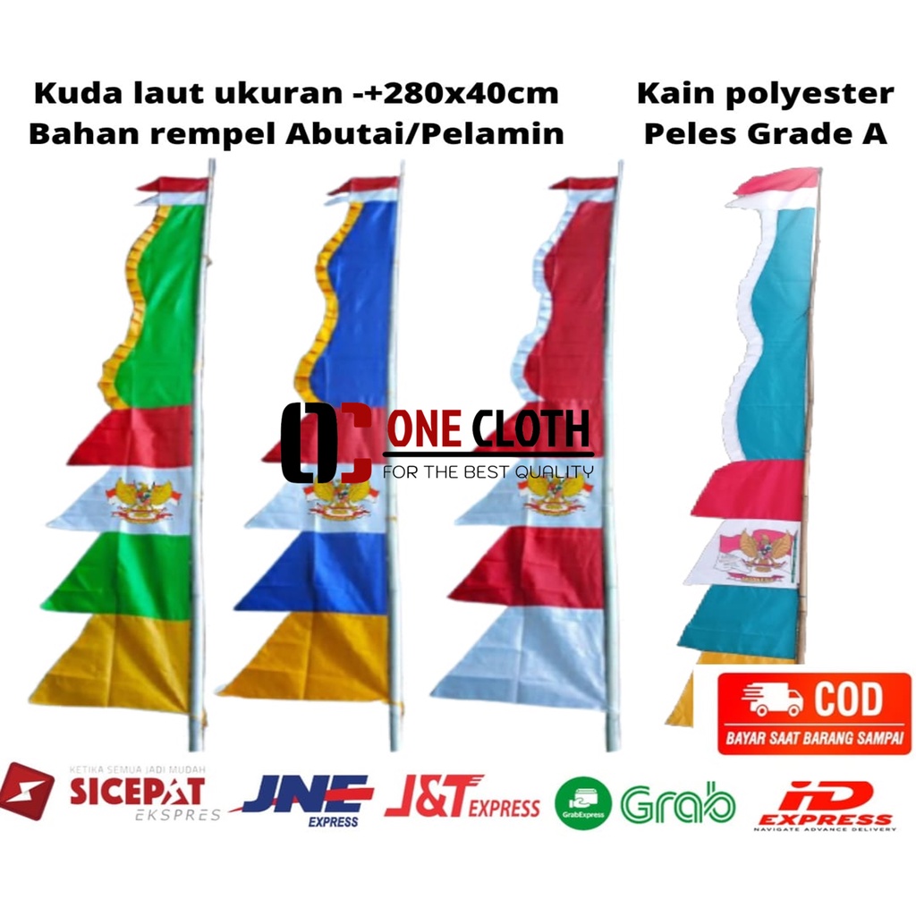 Jual Bendera Umbul Umbul Kuda Laut Warna Warni HUT Kemerdekaan RI ...