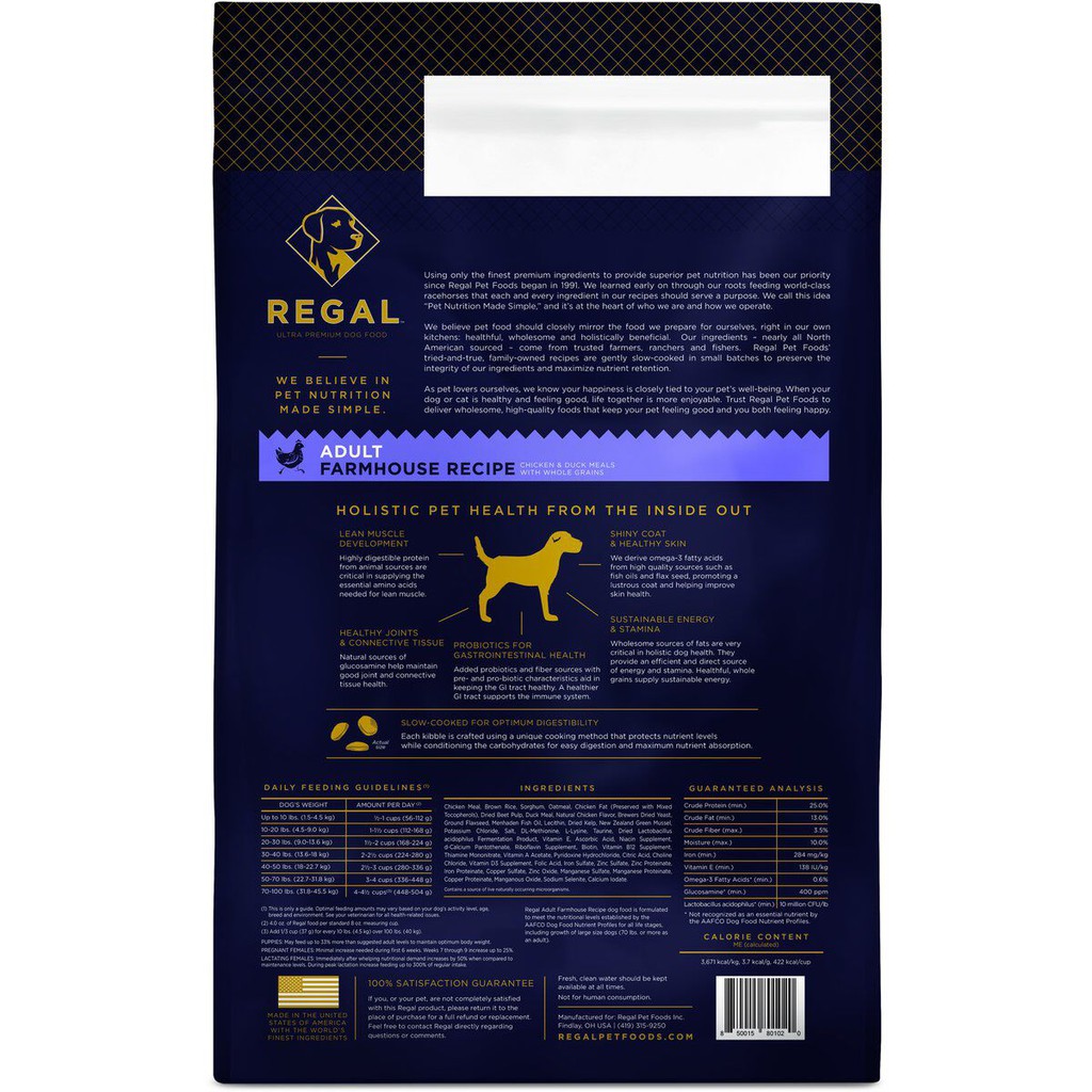 Regal Adult Farmhouse Recipe Chicken Dry Dog Food 5.9kg Makanan Anjing