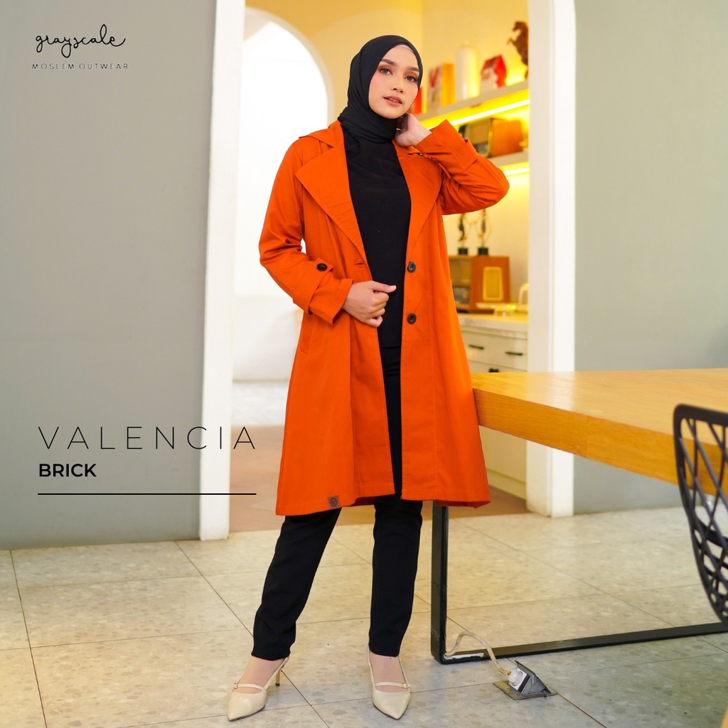 Coat Muslimah Valencia Coat Cewek Coat Wanita Hijab Outwear