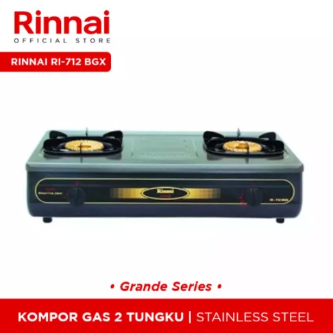 Kompor Rinnai RI 712 BGX Anti Gores Kompor Api Turbo Rinnai 712 Kompor Rinnai Grande Series