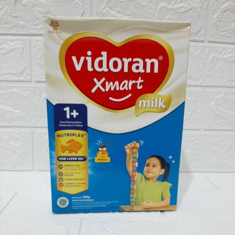 Vidoran Xmart 1+ Susu Formula Bayi Usia 1-3 Tahun Vidoran Xmart 1+ Nutriplex Madu 350 Gr