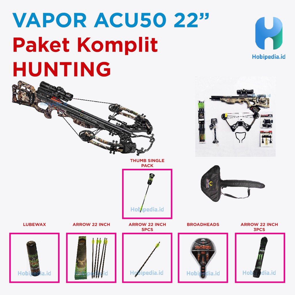 CROSSBOW Panahan Tenpoint Papor Acu50 22 inch PROMO  BELI 1 DAPAT Tambahan 4 Aksesories