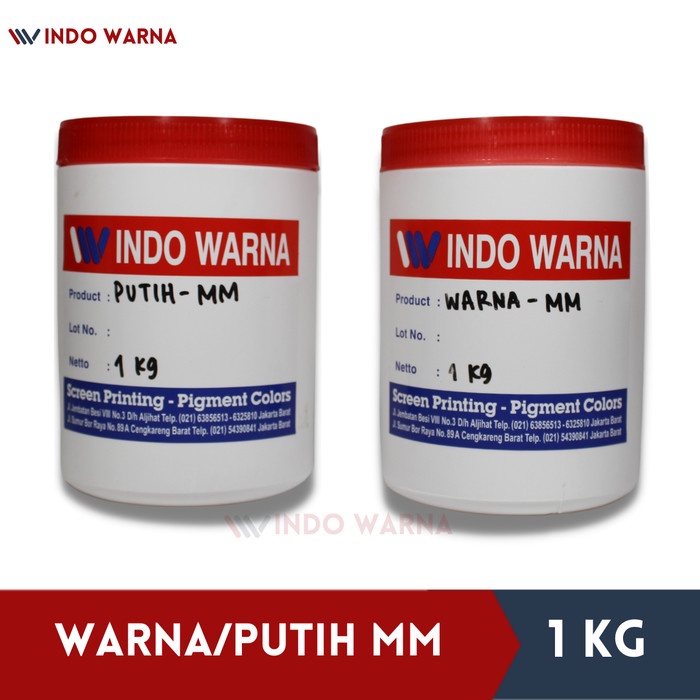 

air-cat- cat sablon / pasta sablon warna/white mm - 1kg - putih -cat-air.