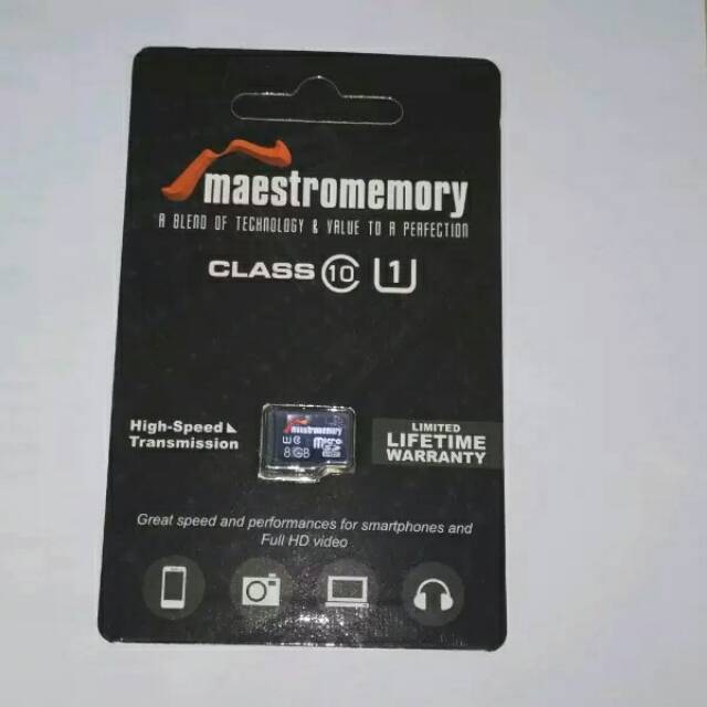 Kartu memori Micro SD Maestro 8gb class 10