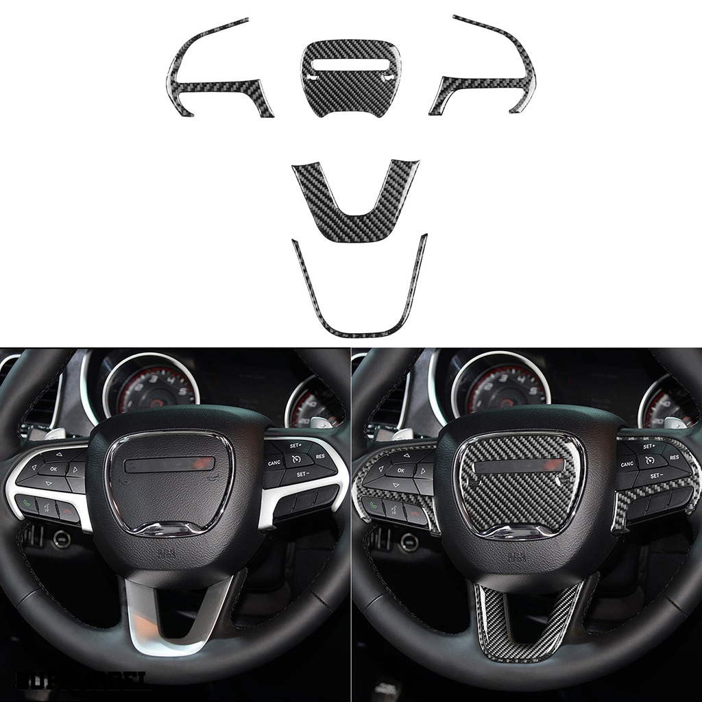 Smodel 5pcs / Set Cover Stir Mobil Kiri Dengan Perekat Untuk Dodge Challenger 2015-up