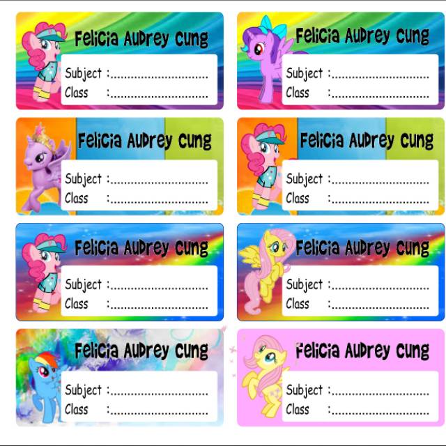 

Label Nama Buku Custom Cutting