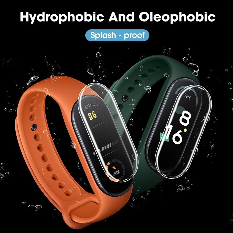 Pelindung Layar Smart Watch Bahan TPU Hydrogel Tahan Air Anti Gores Untuk Xiaomi Mi Band 7 / 7NFC