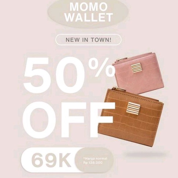 Momo wallet / Momo Plus Wallet Dompet Lipat Jims Honey